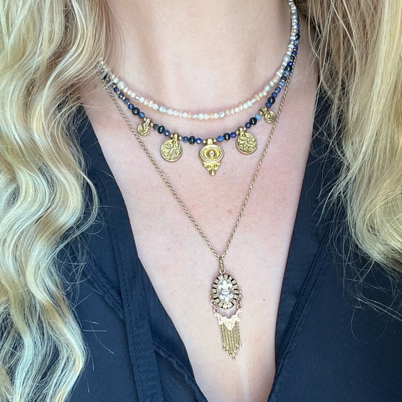 Handmade lapis layering necklace - Picture 7 of 9